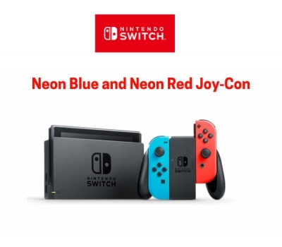 Nintendo Switch with Neon Blue and Neon Red Joy‑Con (MY ONLY)	